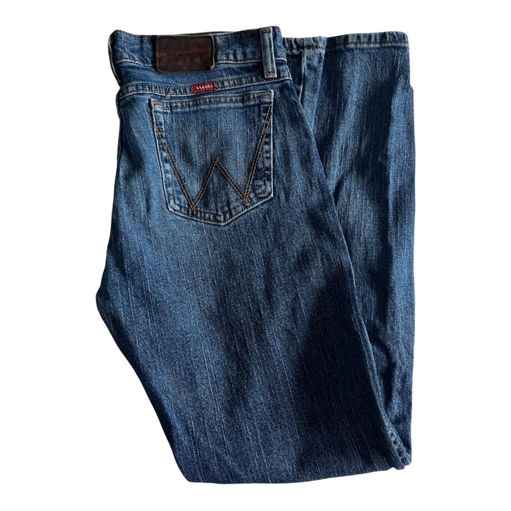 Wrangler Rooted Jeans 30x30 Blue Denim Texas Cotton Western Slim Straight Boot